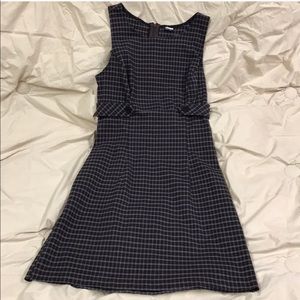 Rampage 90s Button Plaid Dress Knee Mid Length S